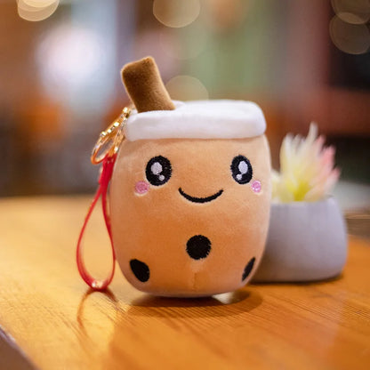 Cute Bubble Tea Keychain Soft Plushie